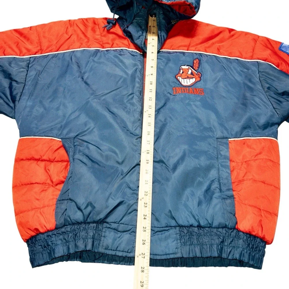 Vintage Pro Player‎ Cleveland Indians Guardians Puffer Jacket Mens Medium MLB